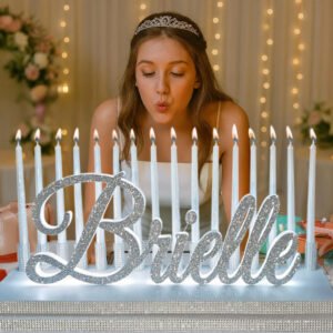 Candelabra with LED Name Sign Candle Lighting display