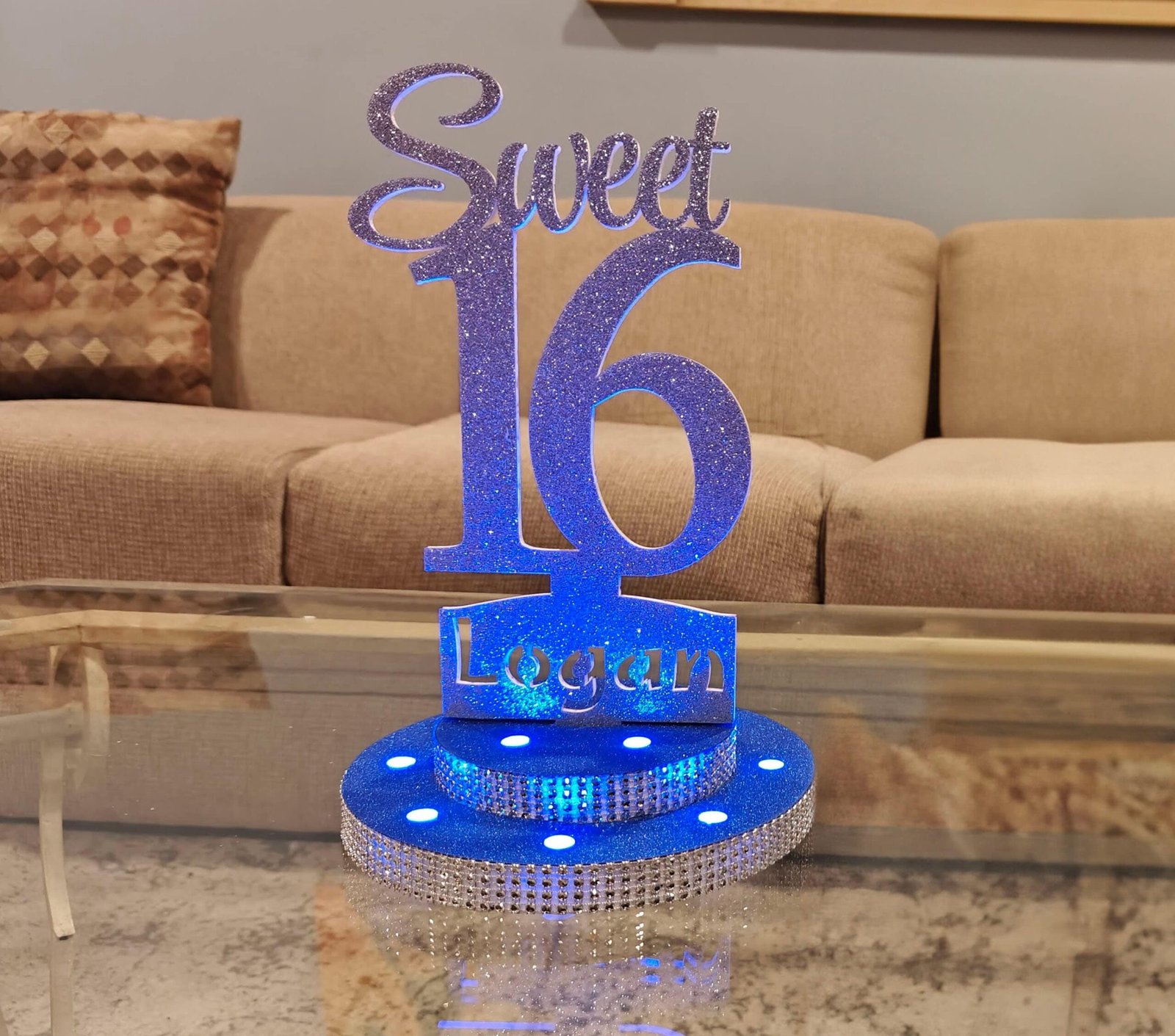 LED Centerpiece Cake Topper for Sweet 16 - Image 2