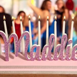 Custom Name Sign with Candelabra platform Lighting Display - NO LIGHTS