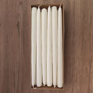 16 Hand Dipped White Approx. 12" Taper Candles (7/8" Diameter) for Sweet 16, Quinceañera & Bat Mitzvah Candle Lighting